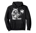 Raccoon Soccer Sports Athlete Football Hoodie - Streetwear Style Unisex