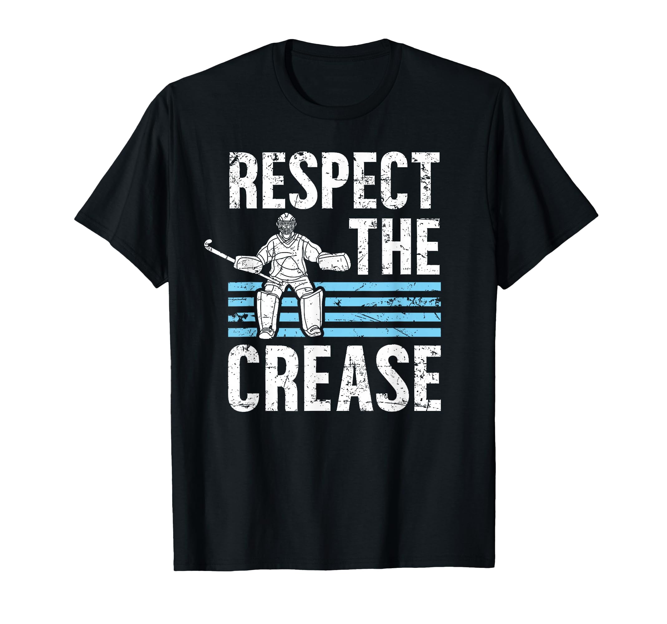 Respect Crease Ice Hockey Goalkeeper T-Shirt - Aesthetic Graphic Unisex