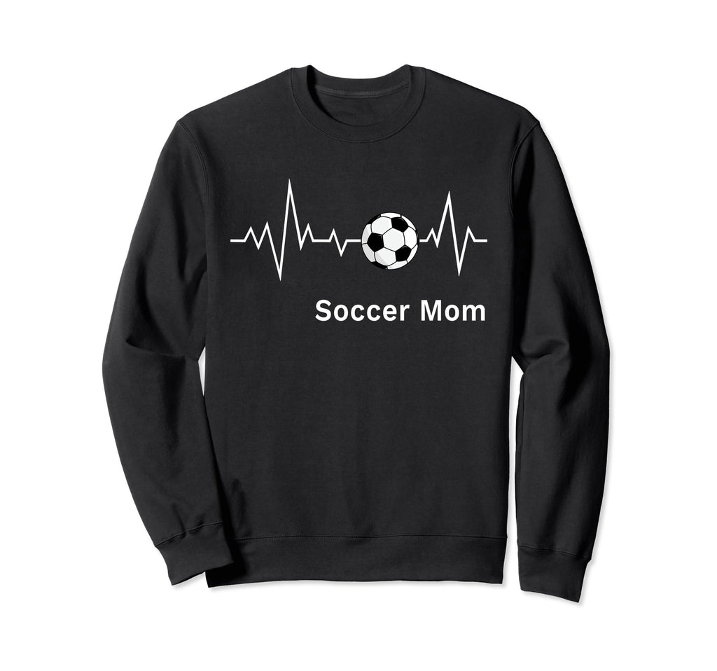 Soccer Mamas Soccer Mom Heartbeat Sweatshirt - Custom Art Print Unisex