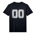 Number 00 Sports Team Distressed T-Shirt - Fun Novelty Design for Adults