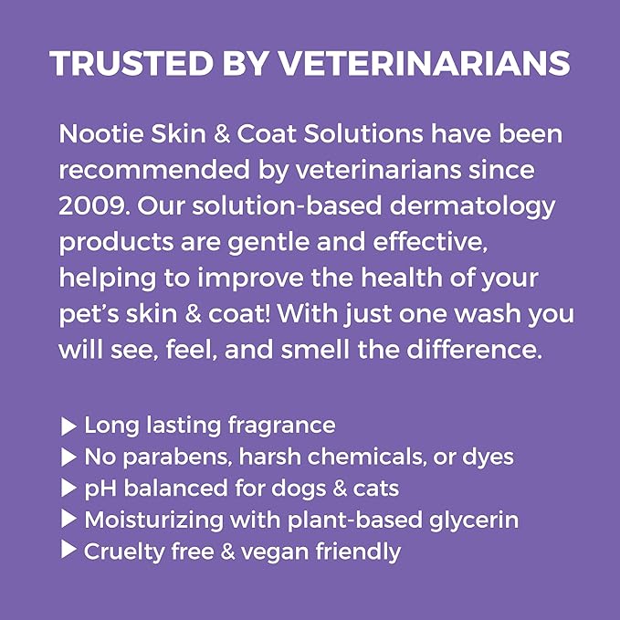 Nootie - Pet Shampoo for Sensitive Skin - Revitalizes Dry Skin & Coat - Natural Ingredients - Gentle Dog Shampoo - Cleans & Conditions 16 oz