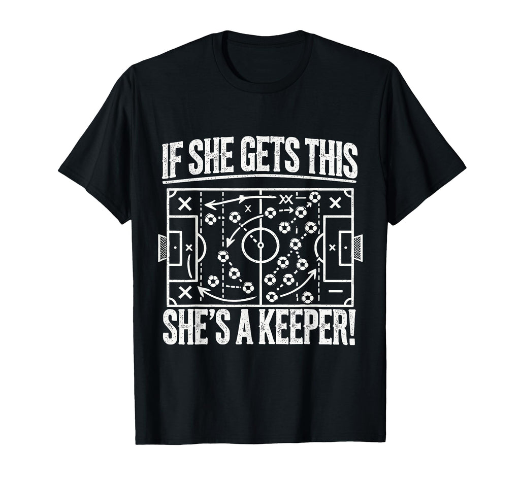 Soccer Goalie Art Soccer Coach T-Shirt - Fun Novelty Design Men Women