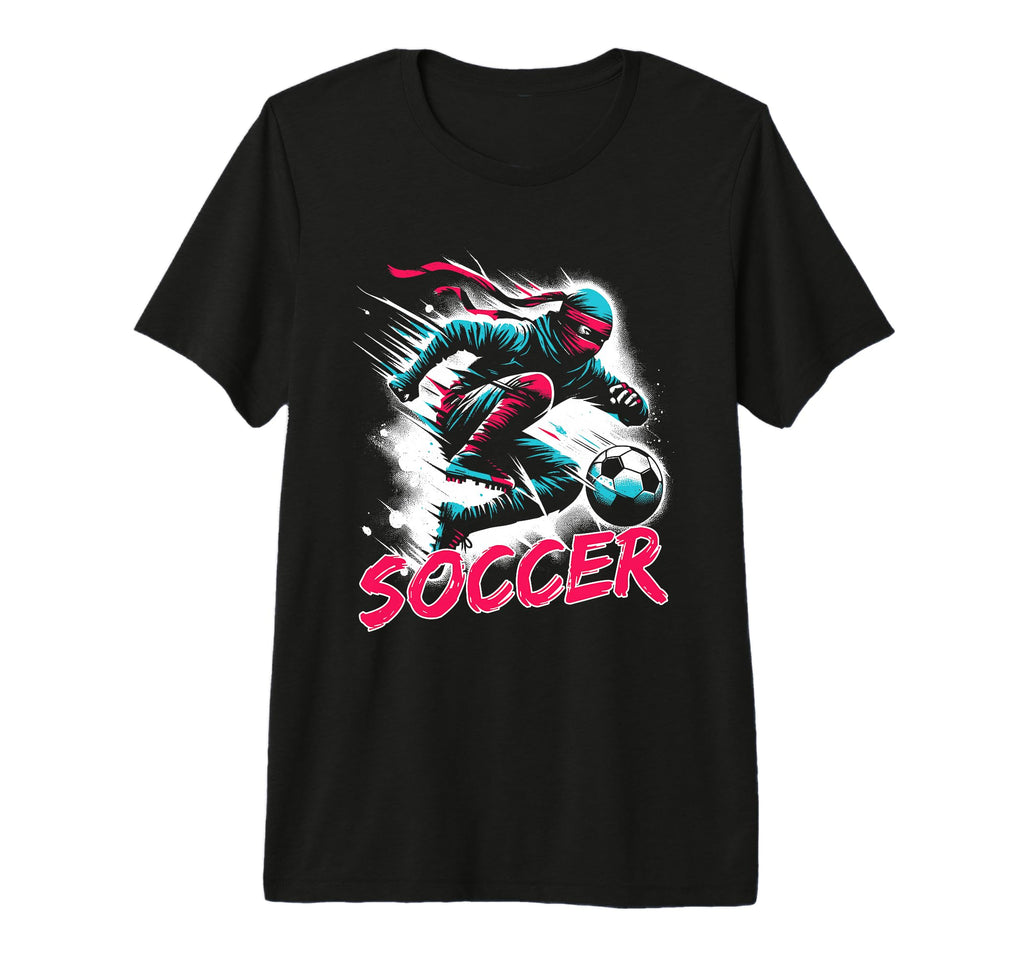 Soccer Ninja Ninja Playing Football T-Shirt - Graphic Print Men Women