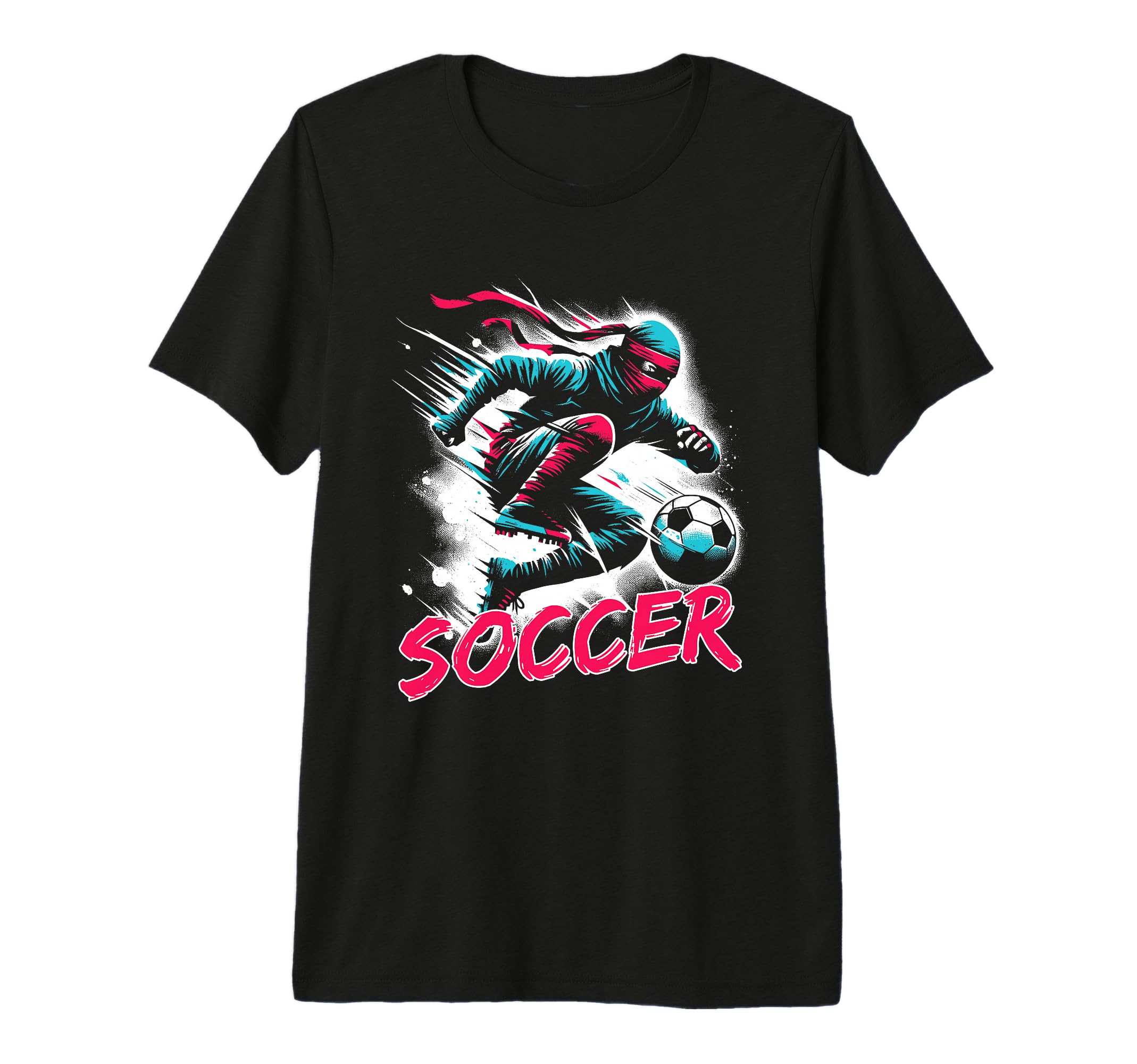 Soccer Ninja Ninja Playing Football T-Shirt - Graphic Print Men Women