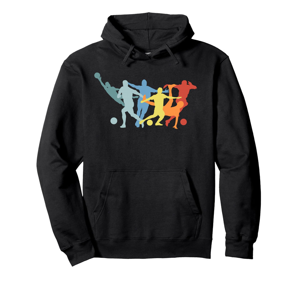 Soccer Players Dribbling Kicking Hoodie - Fun Novelty Design Men Women