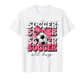 Groovy Soccer Coquette Bow Soccer All T-Shirt - Unique Graphic Men Women