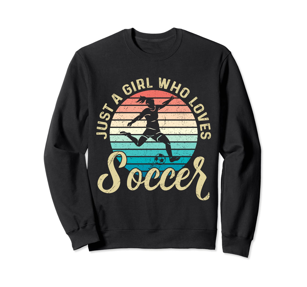 Just Who Loves Soccer Soccer Sweatshirt - Trendy Graphic for Adults