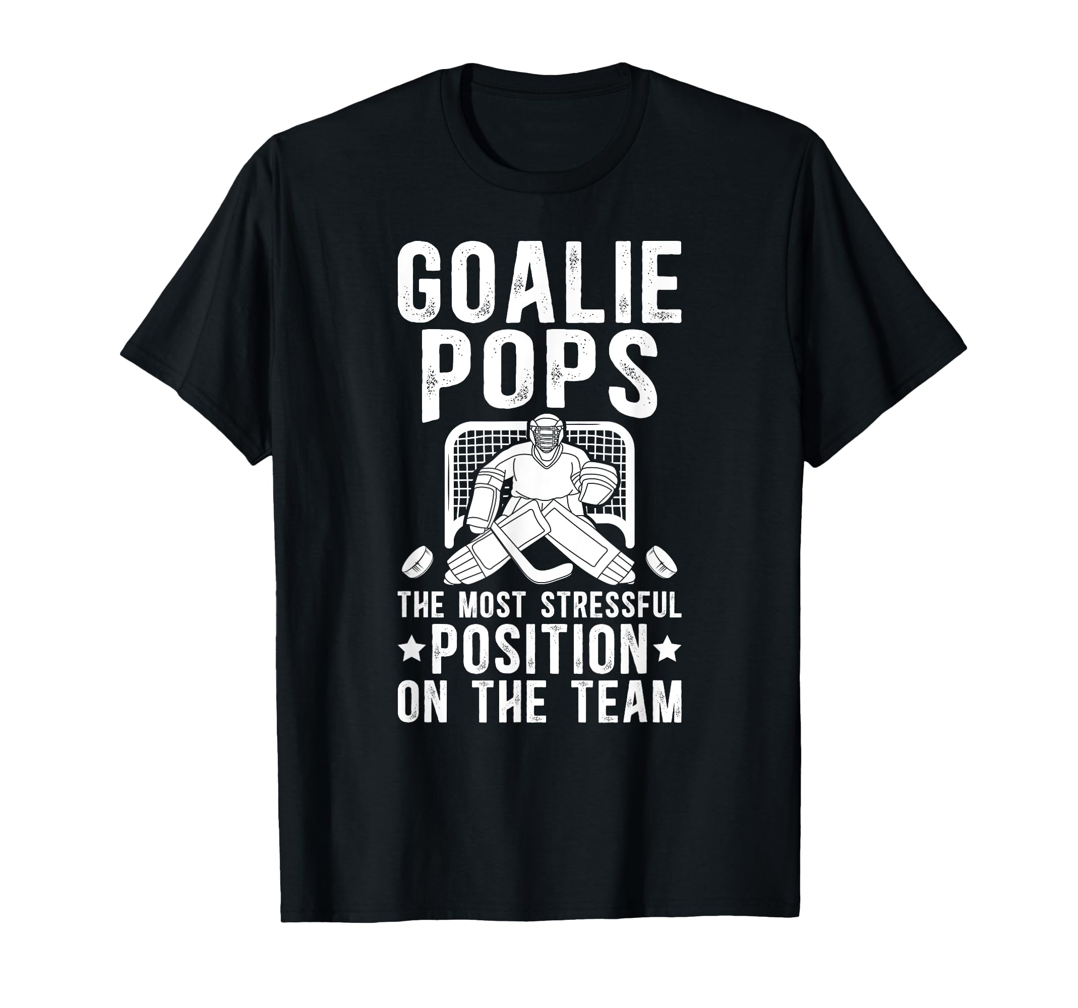 Funny Hockey Goalie Pops Ice Hockey T-Shirt - Graphic Print Men Women