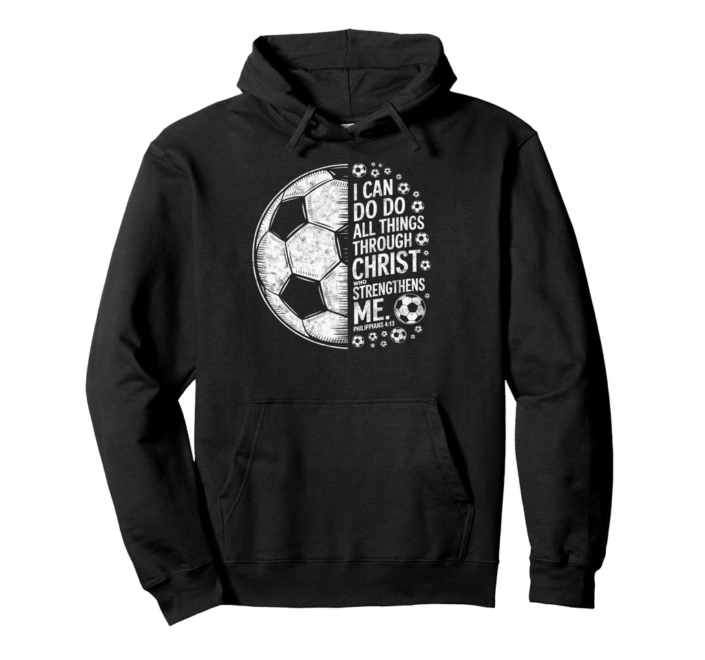 Soccer Player Christian I Can Do All Hoodie - Unique Graphic Men Women