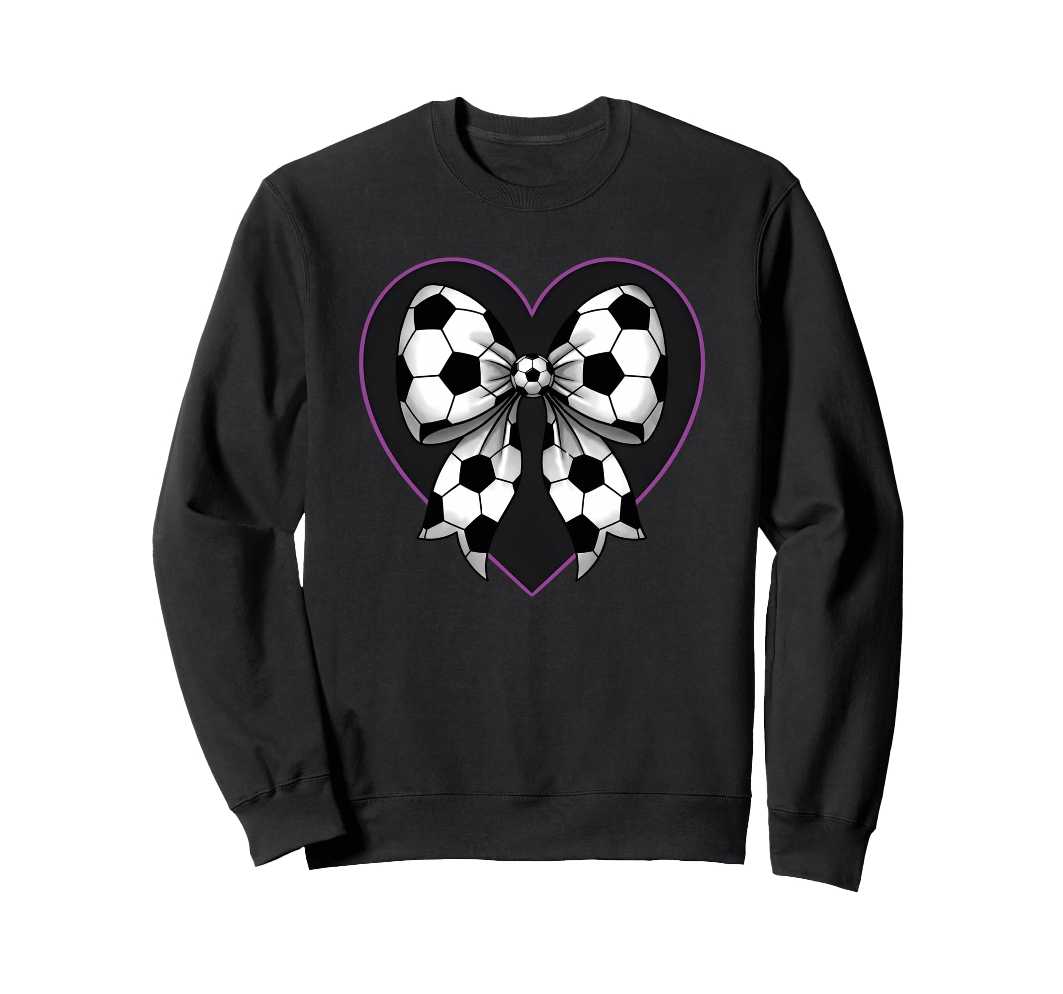 Soccer Coquette Bow Football Soccer Sweatshirt - Novelty Apparel Unisex