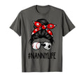 Bleached Nanny Life Soccer Messy Bun T-Shirt - Aesthetic Graphic Unisex