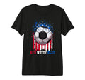Red White Blue Soccer Lover Fan Usa T-Shirt - Fun Novelty Design Men Women