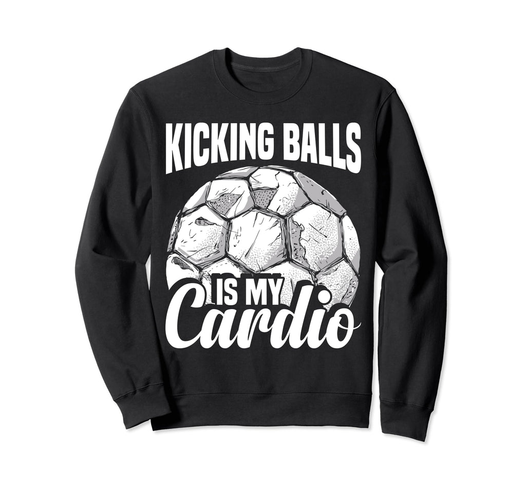 Soccer Player Kicking Balls Soccer Sweatshirt - Aesthetic Graphic Unisex