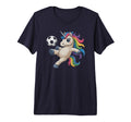 Unicorn Soccer Just Who Loves Ball T-Shirt - Aesthetic Graphic for Adults