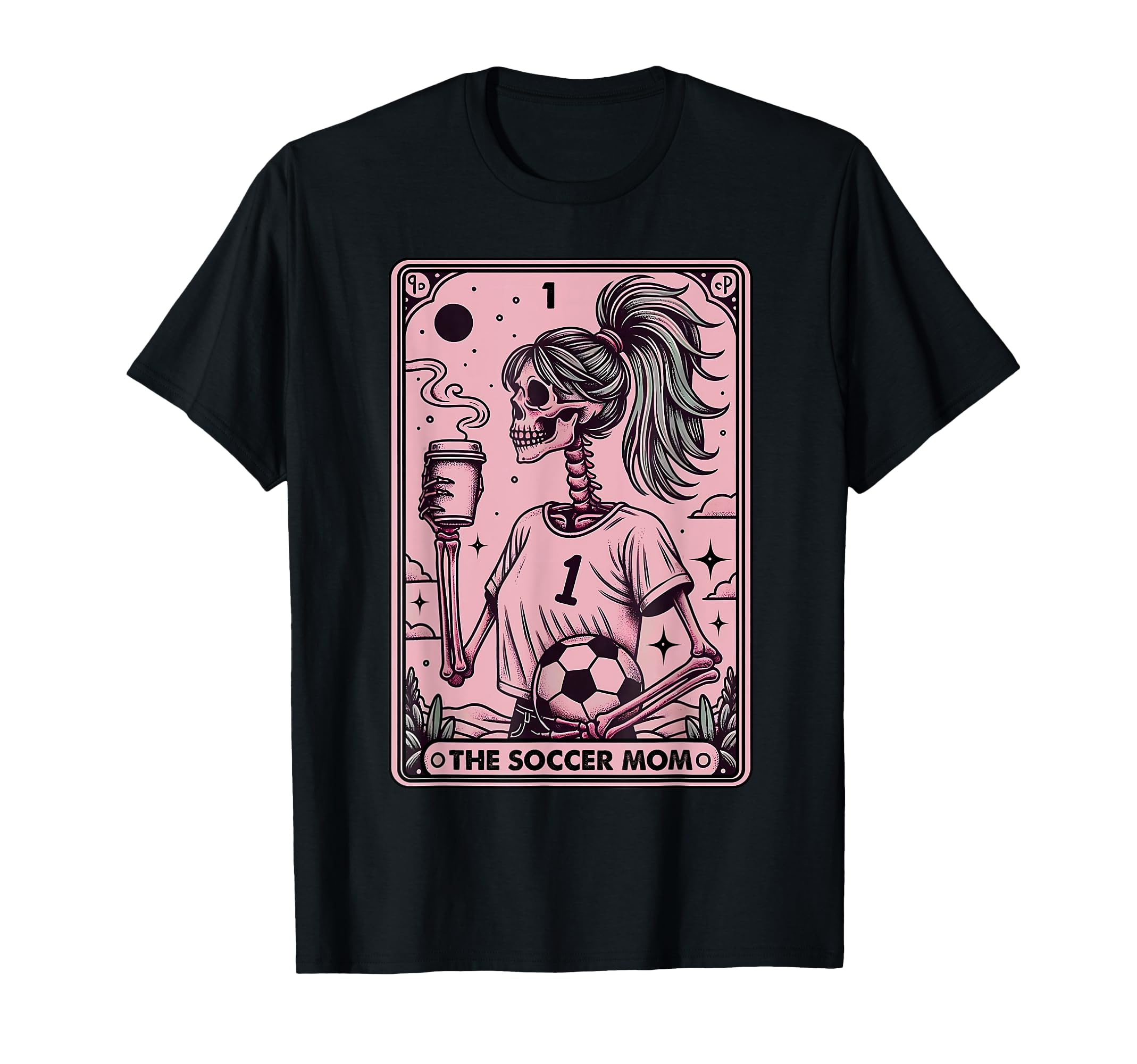 Womens Soccer Mom Tarot Card Funny T-Shirt - Custom Art Print Unisex