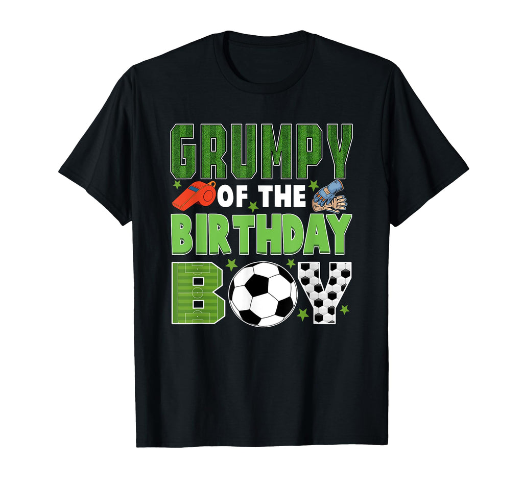 Grumpy Birthday Soccer Group Family T-Shirt - Fun Novelty Design Unisex