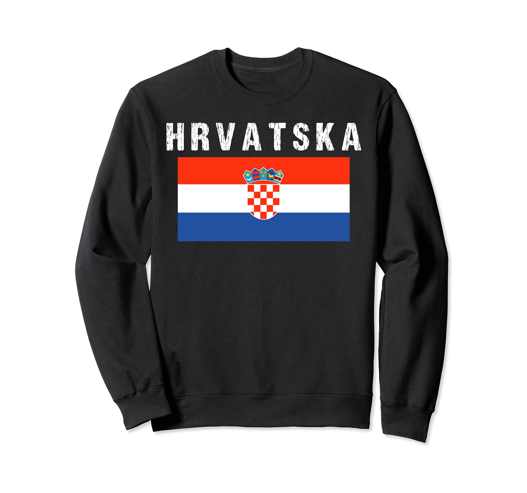 Hrvatska Croatia Flag Soccer Sweatshirt - Streetwear Style for Adults