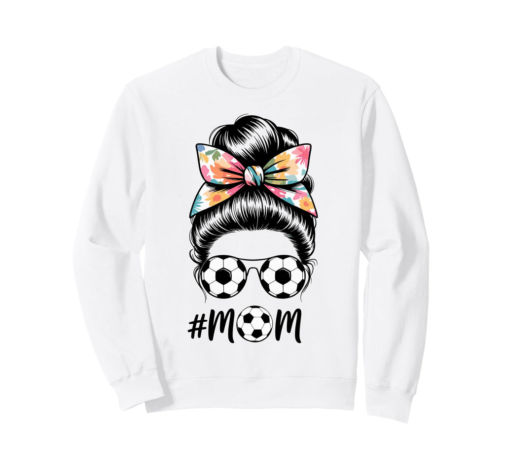 Messy Bun Bandana Soccer Mom Sweatshirt - Casual Everyday Wear Men Women