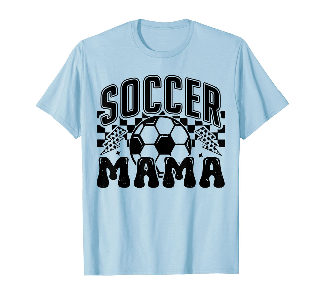 Soccer Mama Checkered Soccer Mom Soccer T-Shirt - Minimalist Print Unisex