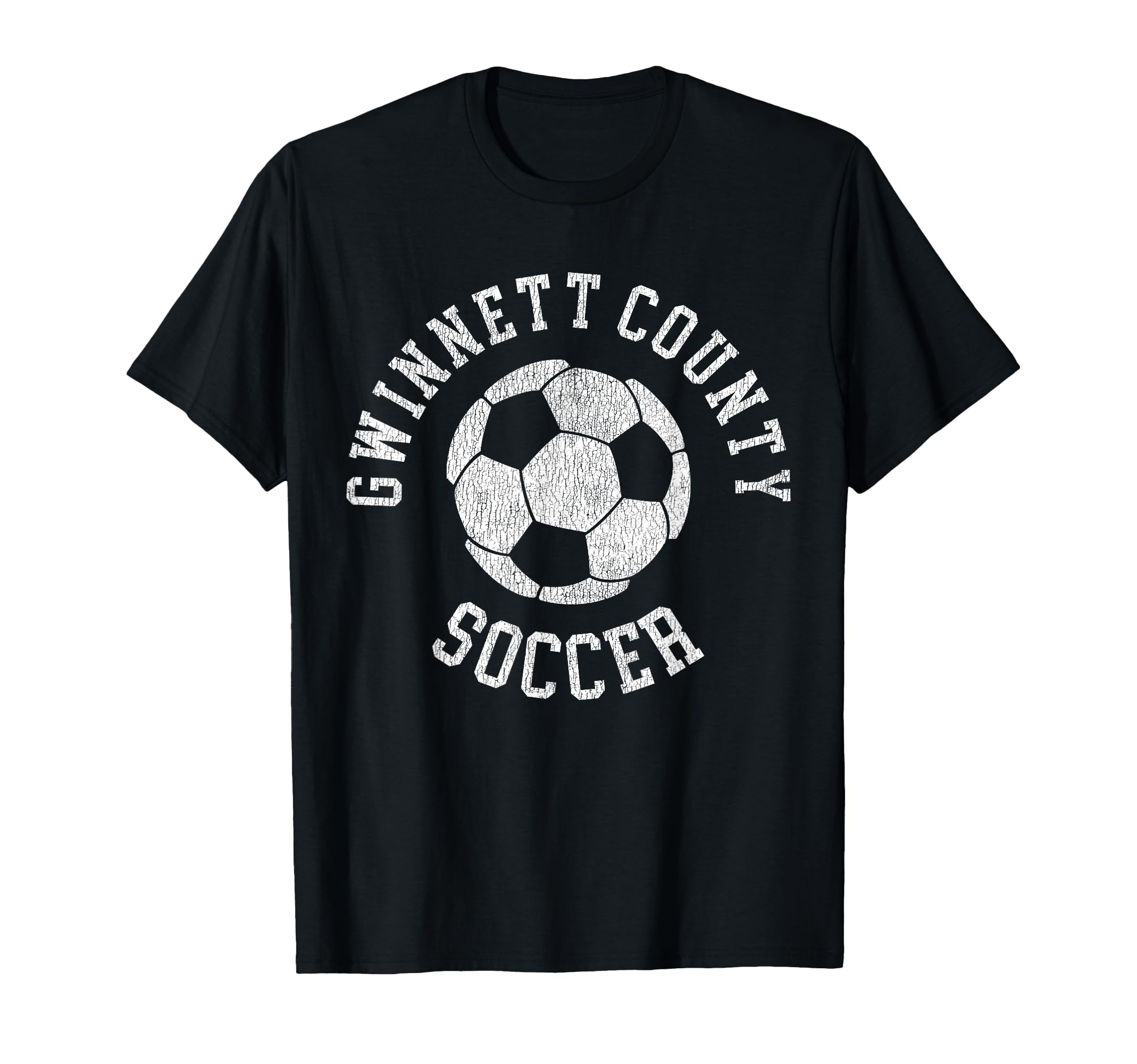 Gwinnett County Soccer Distressed 90S T-Shirt - Trendy Graphic Unisex
