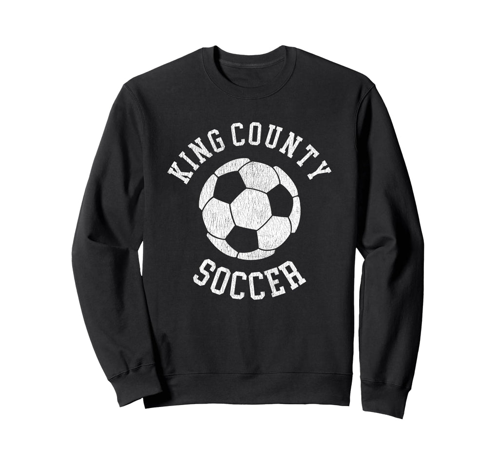 King County Soccer Distressed 90S Sweatshirt - Novelty Apparel Unisex