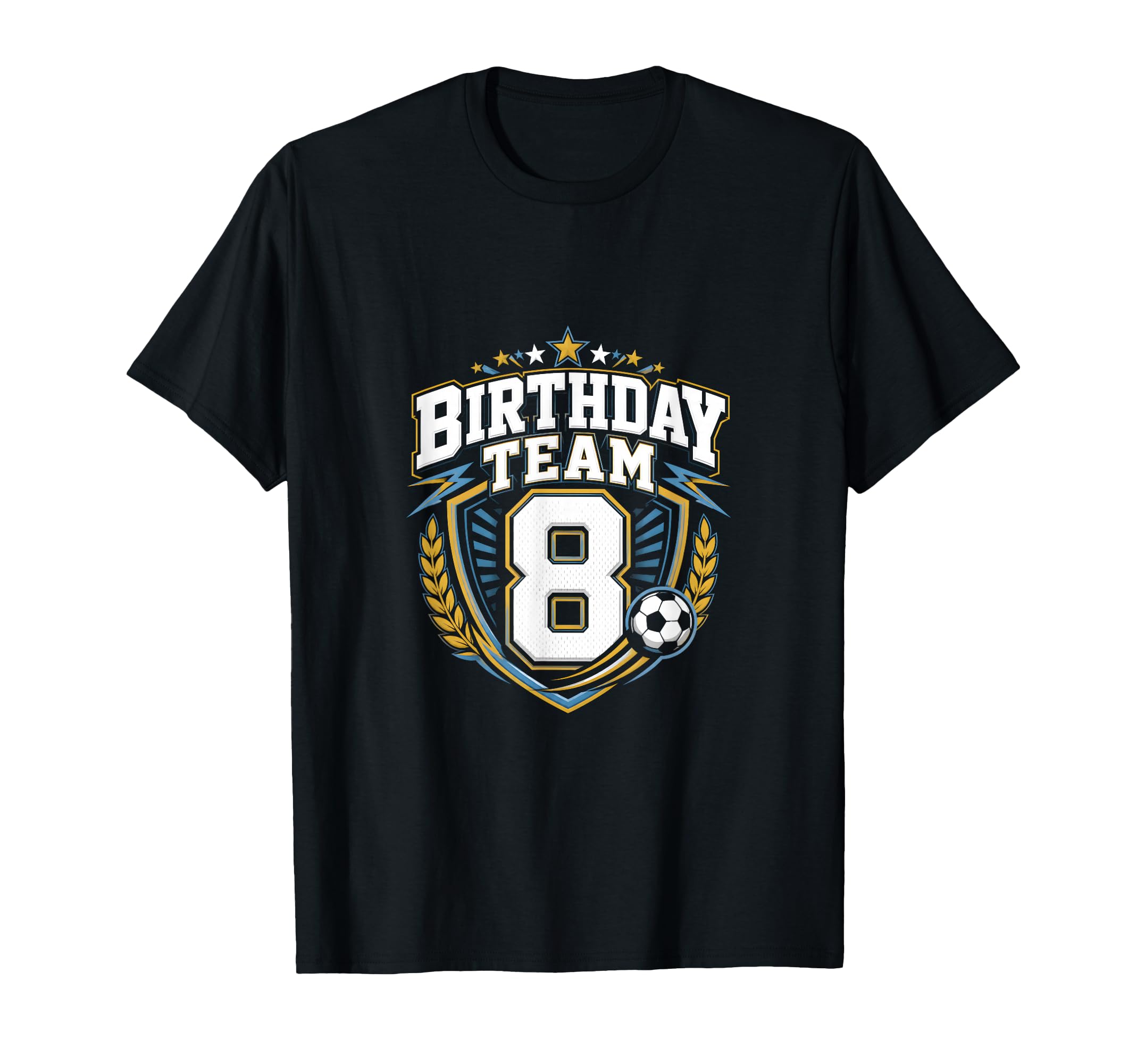 Birthday Team 8Th Birthday Soccer T-Shirt - Trendy Graphic Men Women