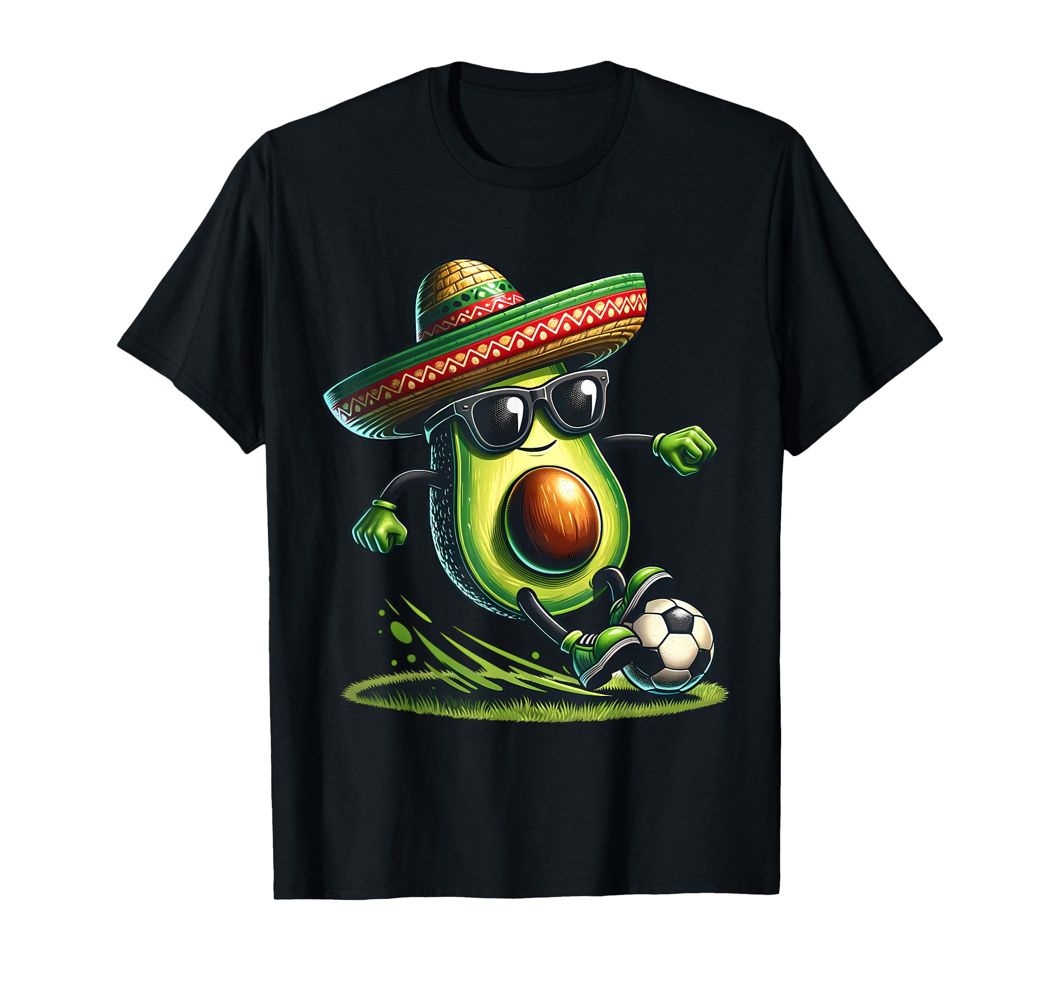 Funny Avocado Playing Soccer Cinco De T-Shirt - Custom Art Print Men Women