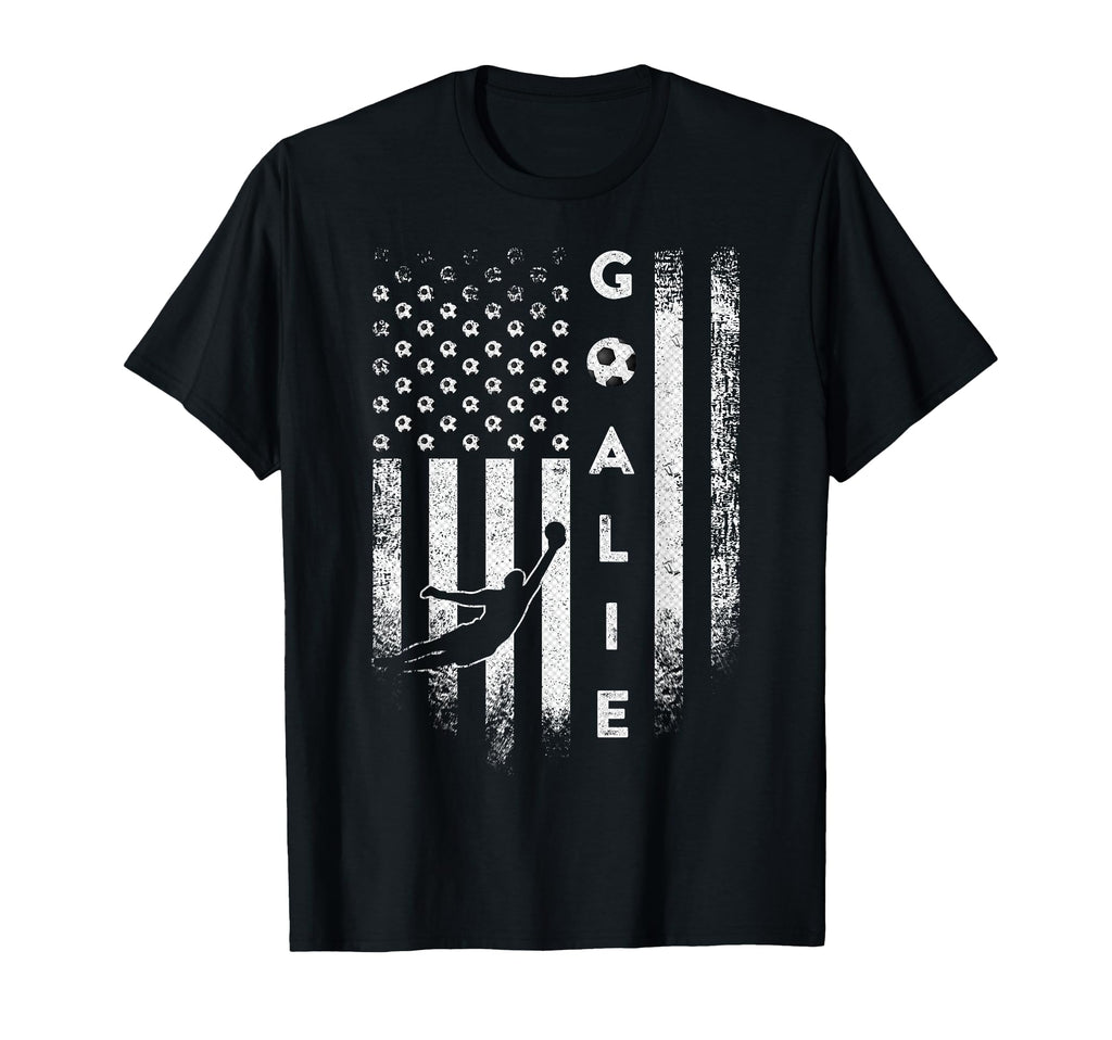 Usa Flag Soccer Goalie Football T-Shirt - Streetwear Style Men Women