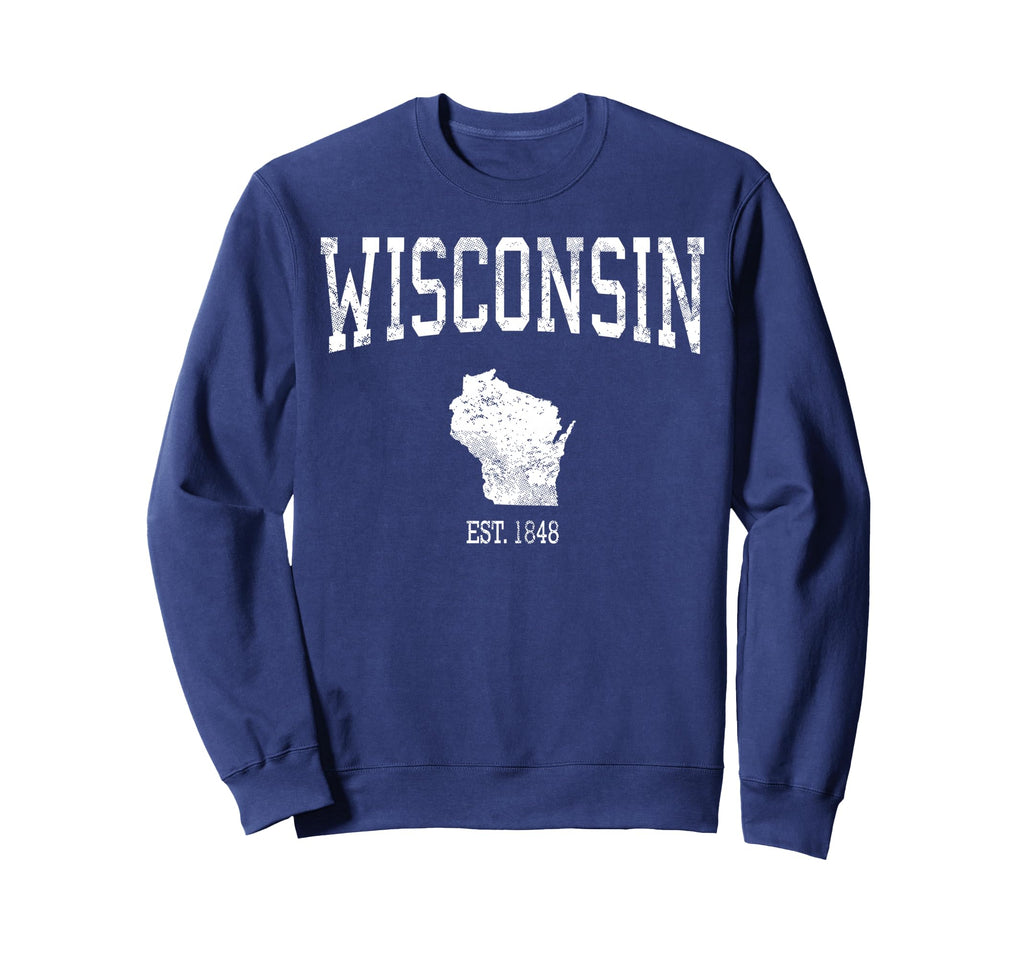 Wisconsin Wi Old Sports Gift Sweatshirt - Custom Art Print Unisex