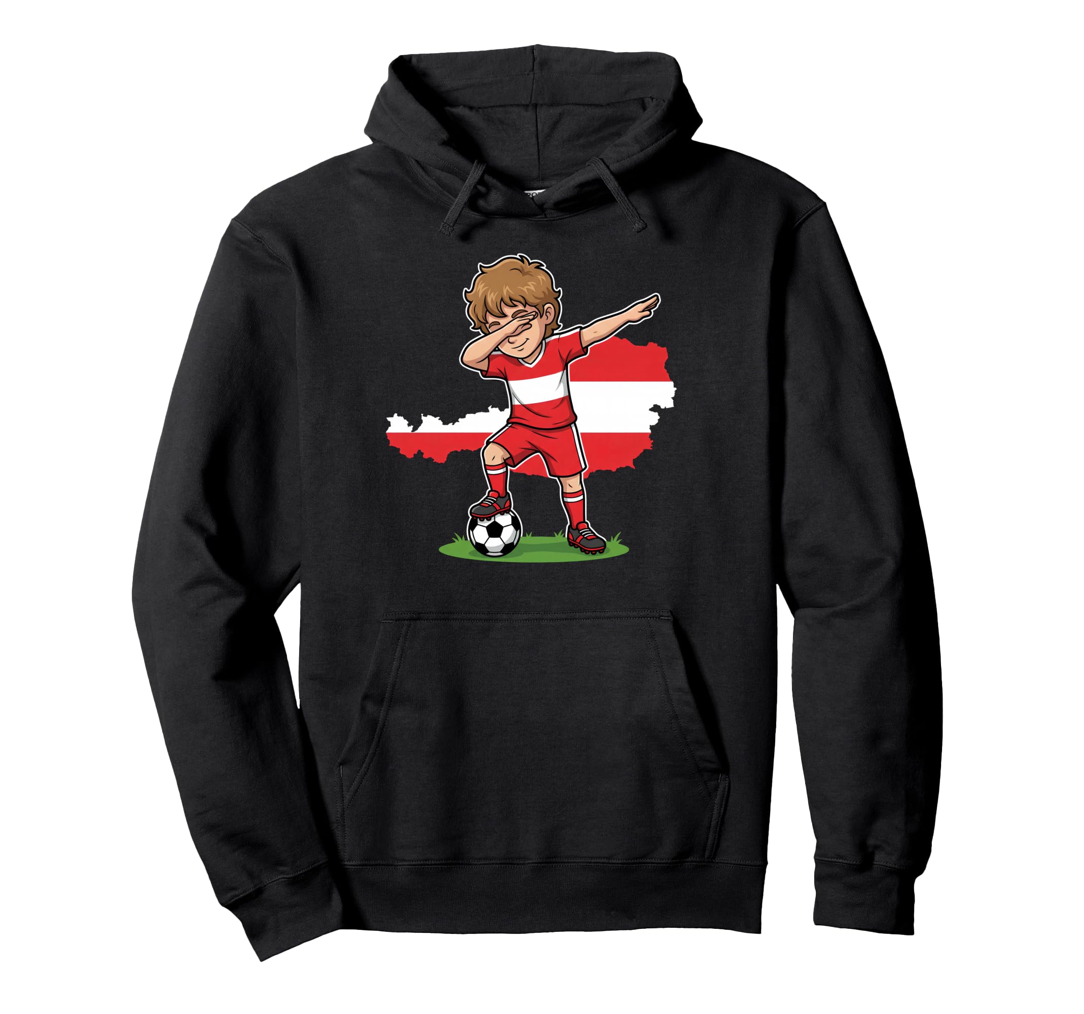 Austria Soccer Dab Flag Football Hoodie - Streetwear Style for Adults