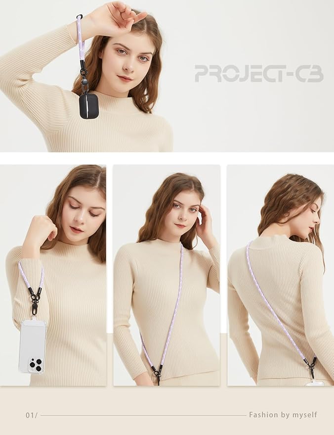project-cb Phone Wrist Strap×1,Phone Tether Tab×2,Phone Wristlet,Phone Lanyard Wrist Strap,Key Holder,Keychain,Key Ring×2(Blue)