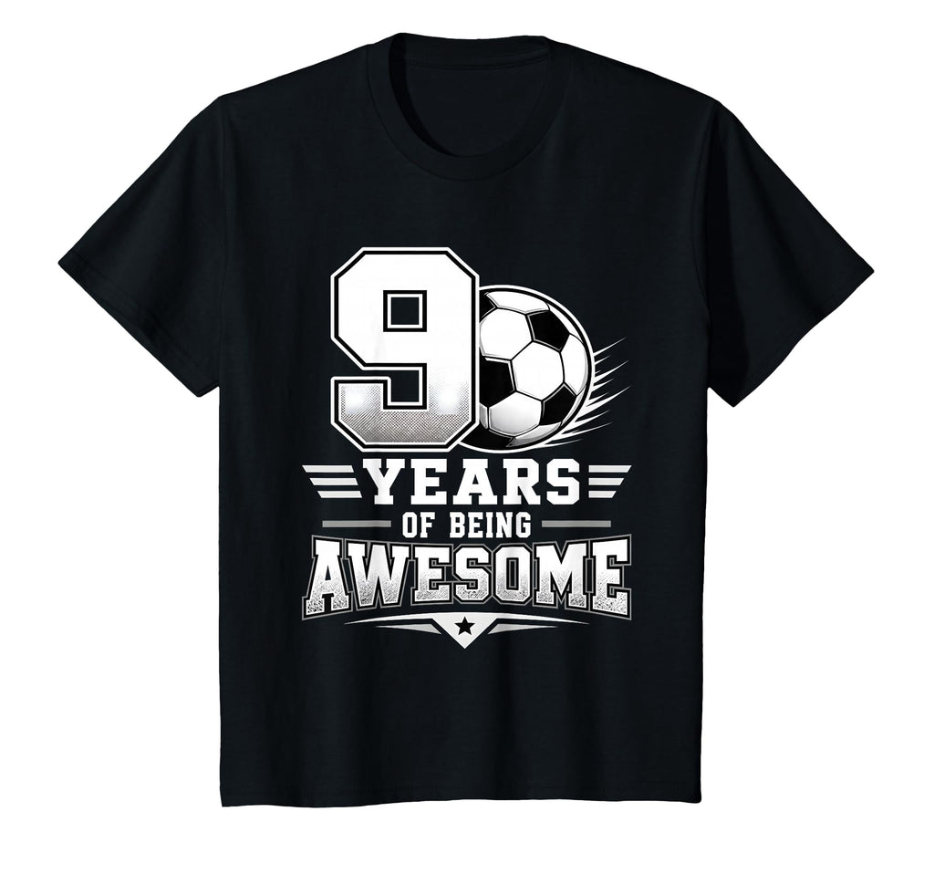 9Th Birthday Soccer 9 Years Being T-Shirt - Aesthetic Graphic for Adults