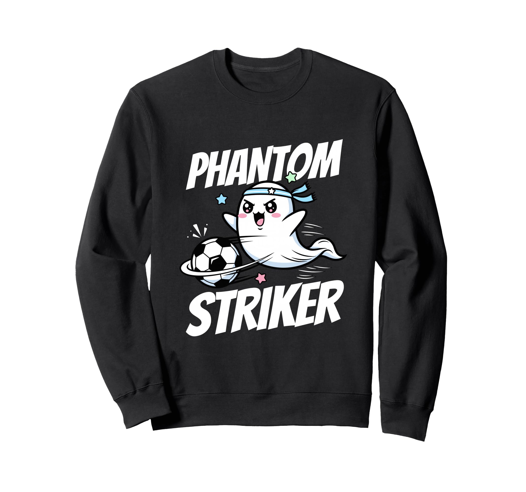Phantom Striker Funny Ghost Soccer Sweatshirt - Trendy Graphic Unisex