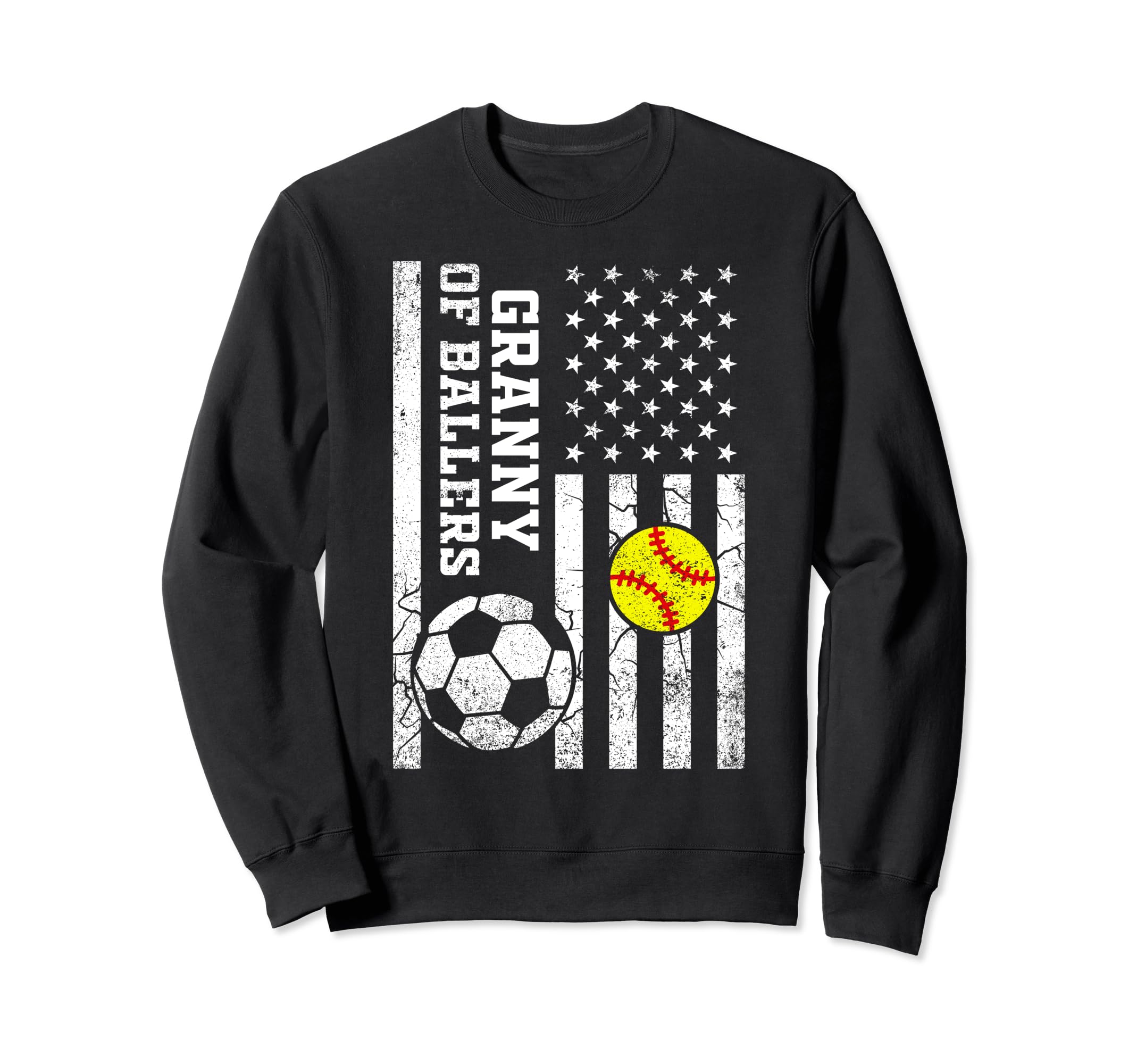 Granny Ballers Baseball Soccer Sweatshirt - Casual Everyday Wear Men Women