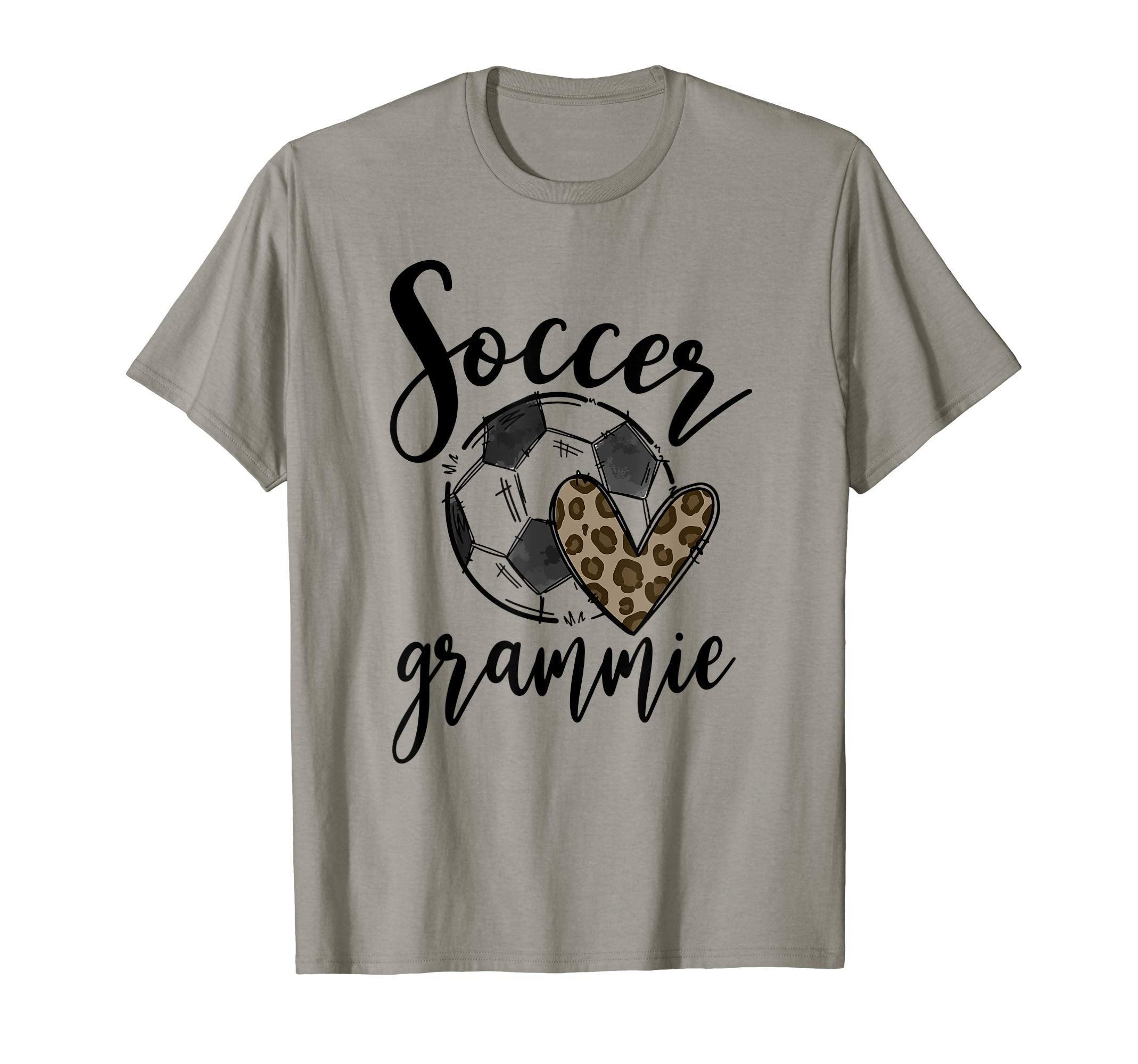 Soccer Grammie Leopard Funny Soccer T-Shirt - Novelty Apparel Unisex