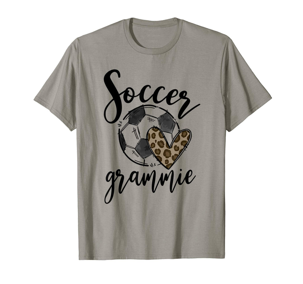 Soccer Grammie Leopard Funny Soccer T-Shirt - Streetwear Style Unisex