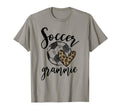 Soccer Grammie Leopard Funny Soccer T-Shirt - Streetwear Style Unisex