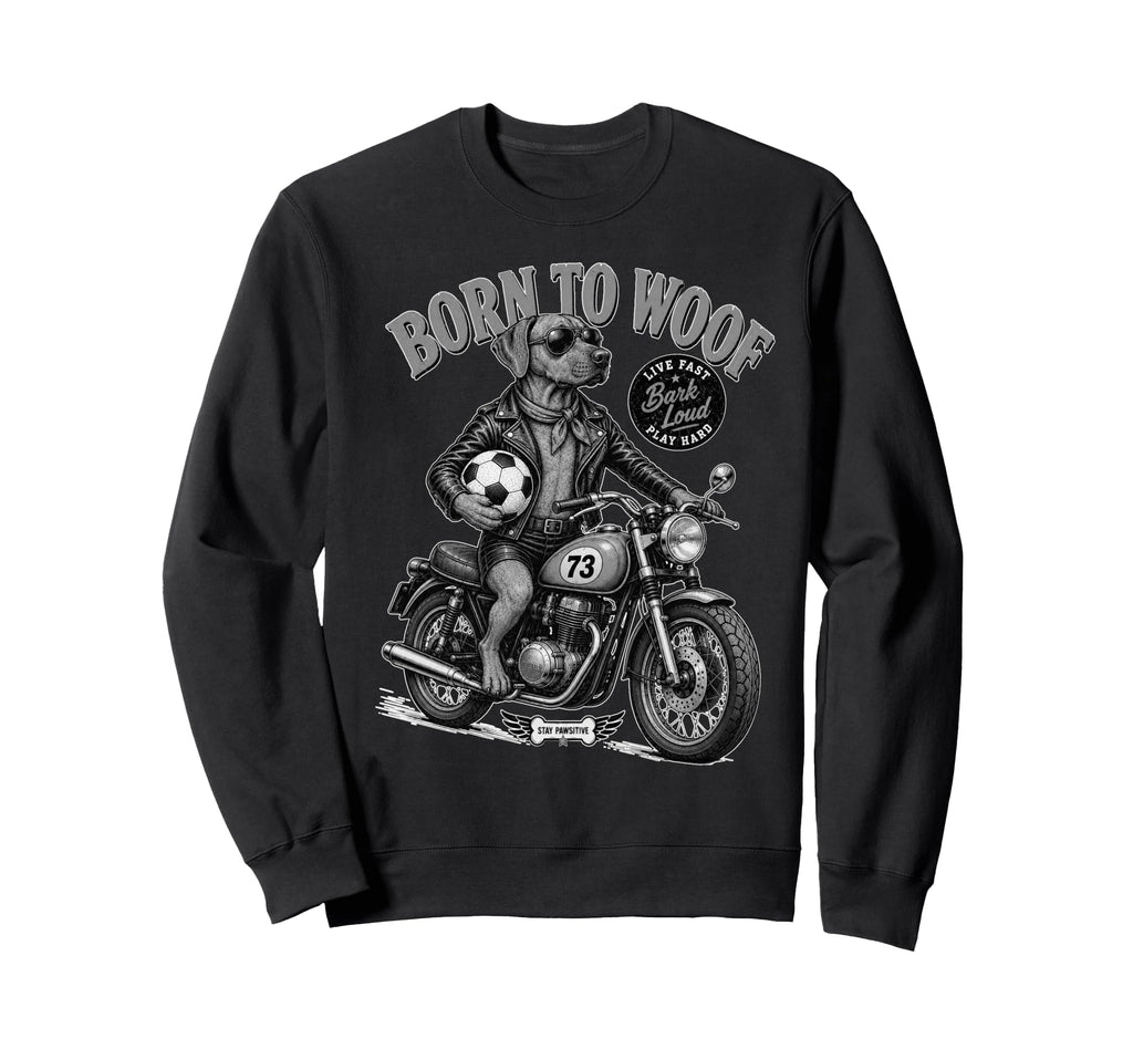 Ridgeback Motorbike Love Footbal Sweatshirt - Minimalist Print for Adults