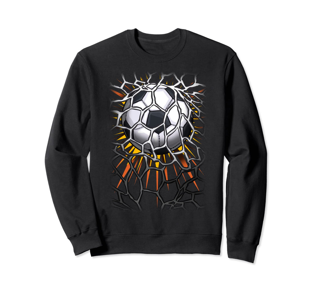 Football Ball Bulging Net From Sweatshirt - Minimalist Print Men Women