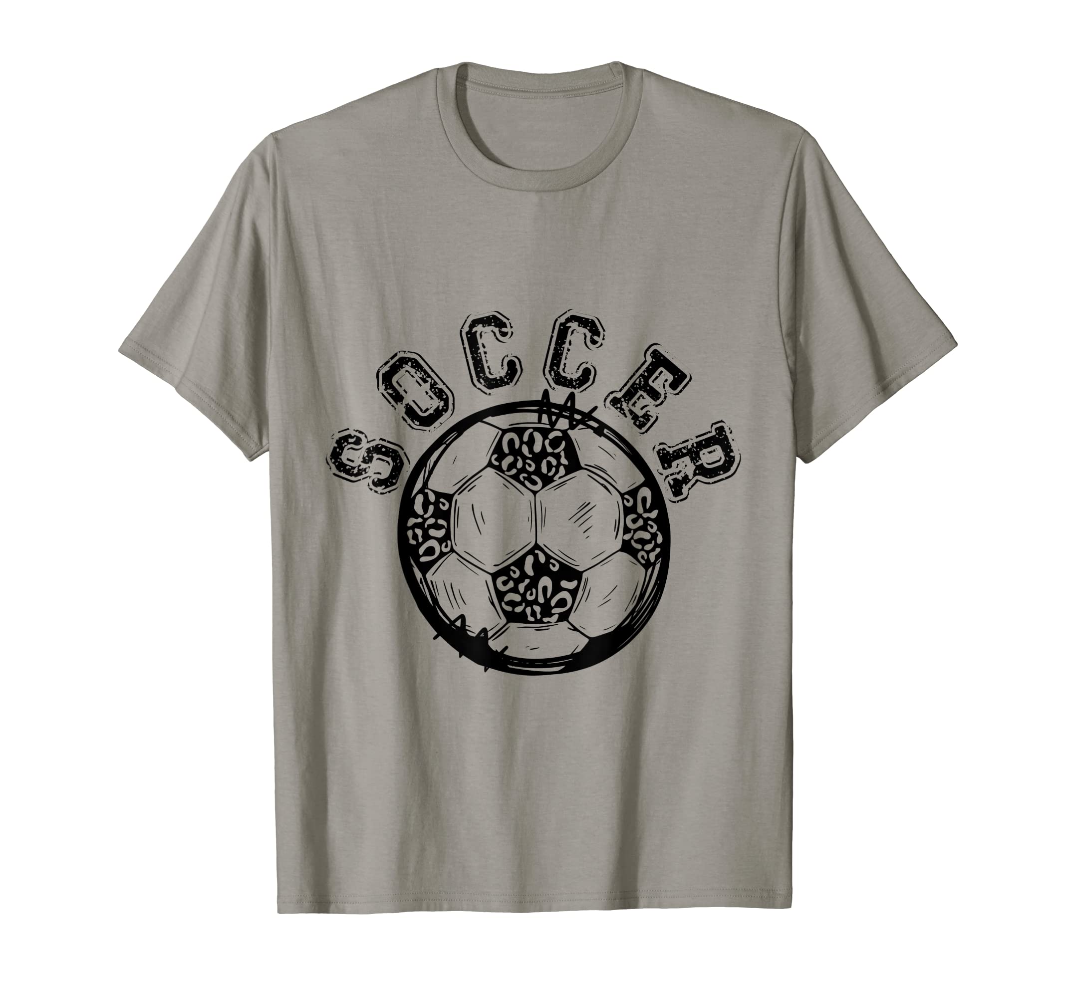 Soccer Leopard Cheetah Trendy T-Shirt - Novelty Apparel Unisex
