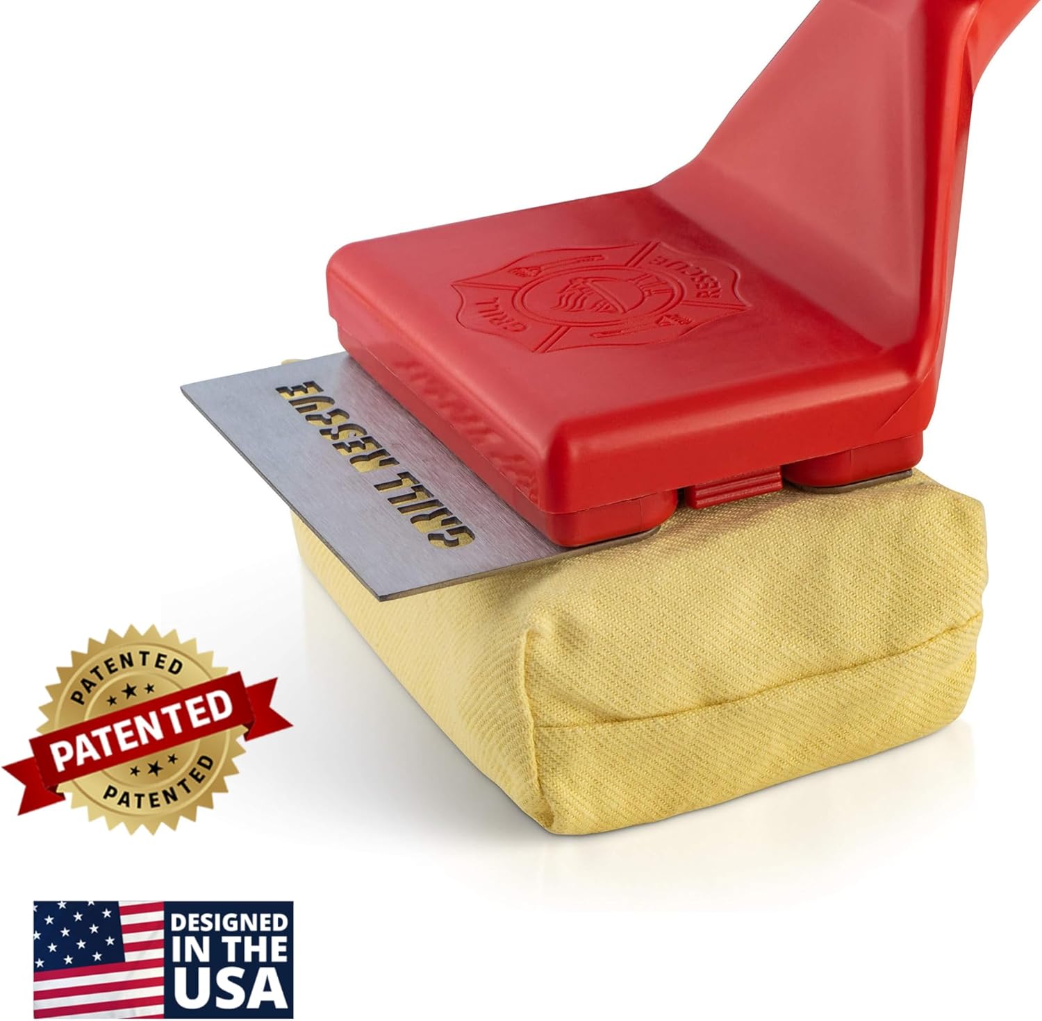 Grill Rescue BBQ Replaceable Cleaning Head, Bristle Free - Durable and Unique Scraper Tools for Cast Iron or Stainless-Steel Grates, Barbecue Cleaner