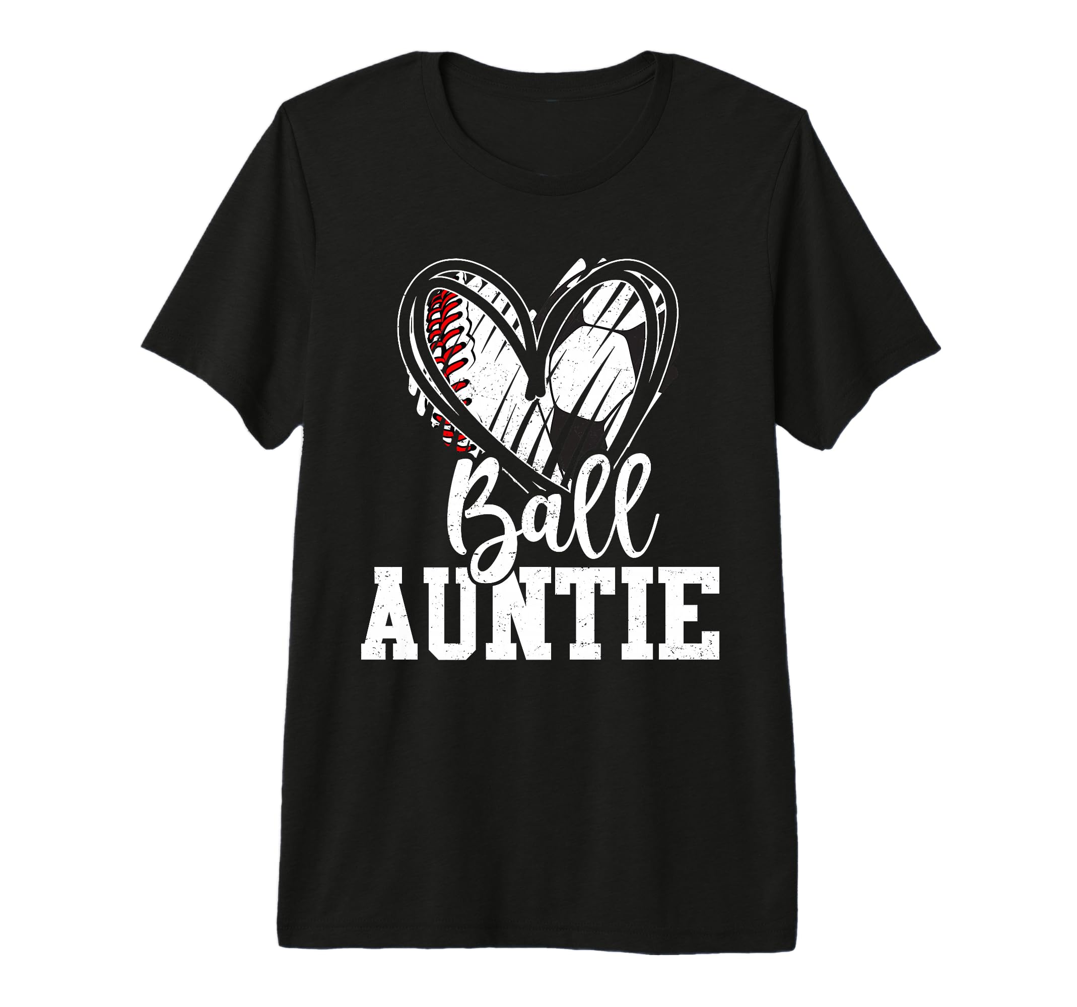 Ball Auntie Baseball Soccer Auntie T-Shirt - Minimalist Print Men Women