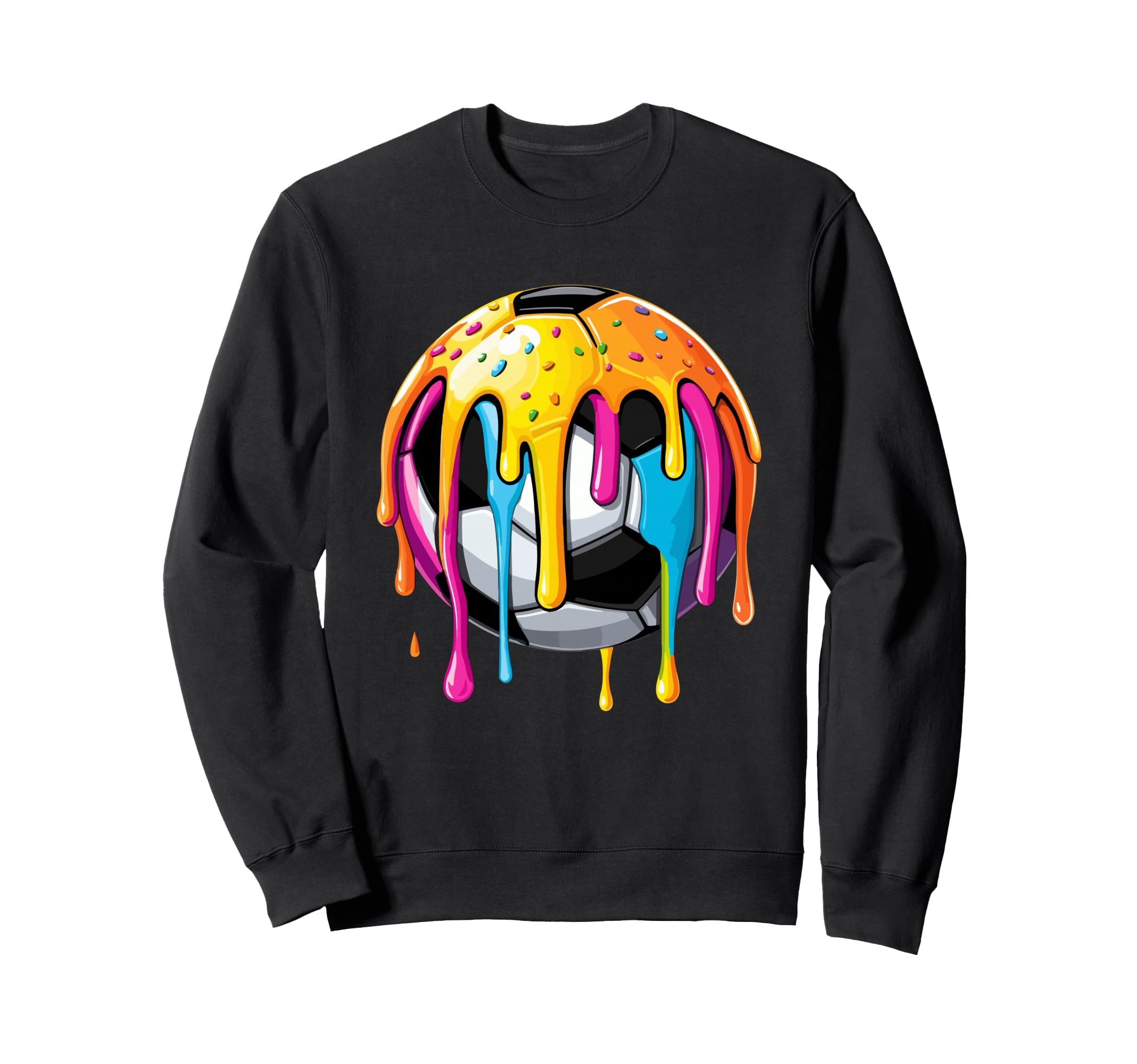 Colorful Soccer Accessories Drip Vibe Hoodie - Graphic Print for Adults