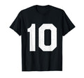 Jersey Uniform Number 10 10Th T-Shirt - Casual Everyday Wear for Adults