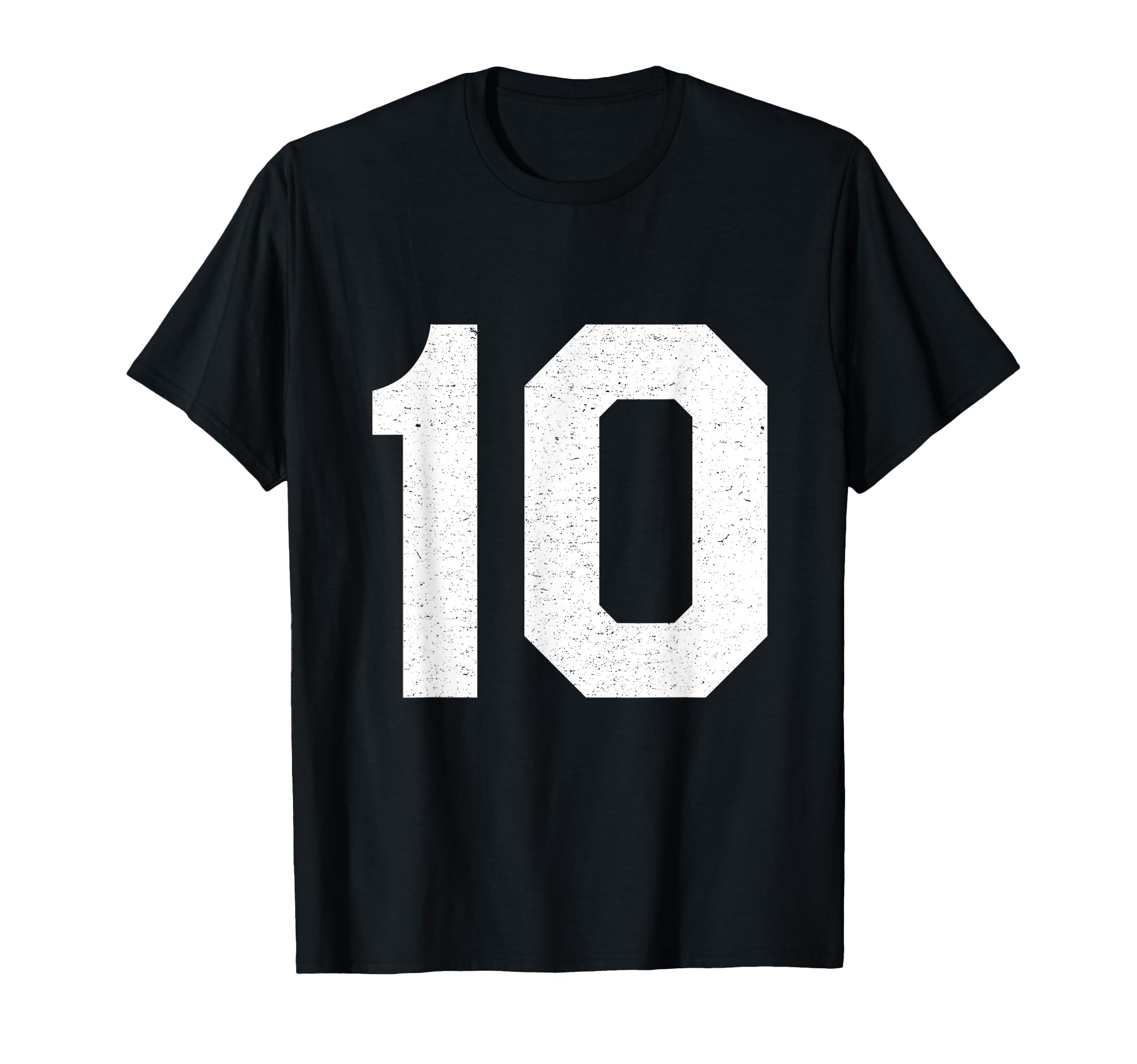 Jersey Uniform Number 10 10Th T-Shirt - Casual Everyday Wear for Adults