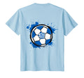 Splash Soccer Ball Greece Football Fans T-Shirt - Unique Graphic Men Women
