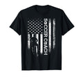 Usa Flag Soccer Coach Football Player T-Shirt - Custom Art Print Unisex