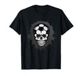 Soccer Skull Halloween Skeleton Sporty T-Shirt - Aesthetic Graphic Unisex
