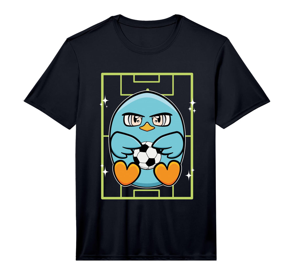 Blue Parakeet Soccer Ball Performance T-Shirt - Graphic Print Unisex