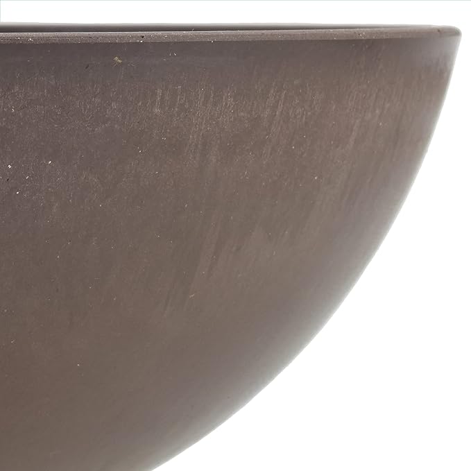 PSW Pot M20C Collection Shallow Garden Bowl Planter for Succulents, Bonsai, Fairy Gardens, Herbs, 8-inch, Chocolate